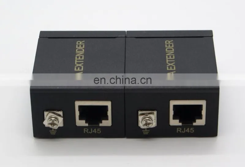 60M VGA Extender Repeater Adapter over Single RJ45 Cat 5e Cat6 Network Cable Support 1080P Full 3D 1 Transmitter + 1 Receiver