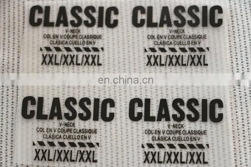 T-shirt rubber logo tag for clothing