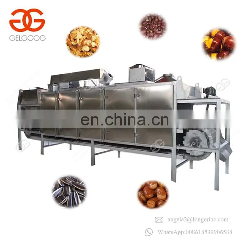 Highly Efficient Small Nut Peanut Sunflower Seeds Coffee Roaster Cashew Roasting Machine Production Line Price