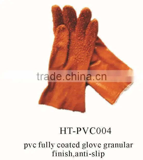 worker/PVC gloves oil proof industrial gloves oil industrial RED PVC coated cotton interlock gloves wholesale alibaba