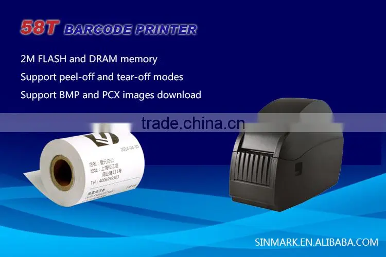 cheap commercial label barcode printer /58T barcode printer