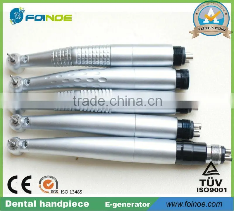 Fiber optic LED E-generator high speed dental handpiece