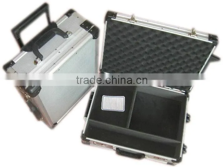 profession instrument carrying aluminum trolley case with logo