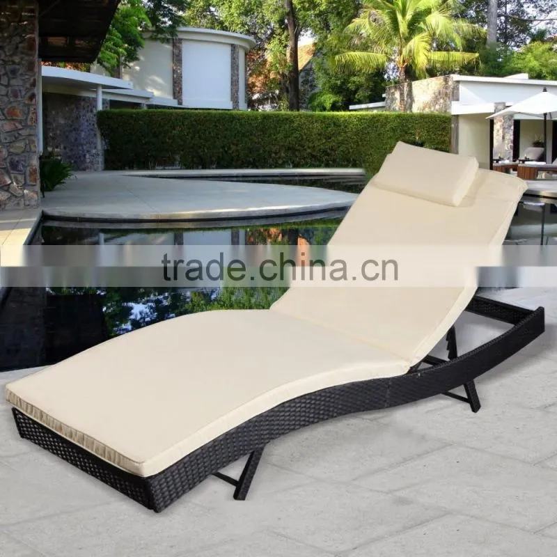 Adjustable Pool Chaise Lounge Chair Outdoor Patio Furniture