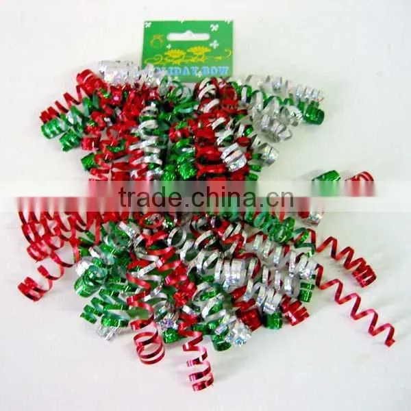 Transparent Poly Ribbon Curly Bow with Printing