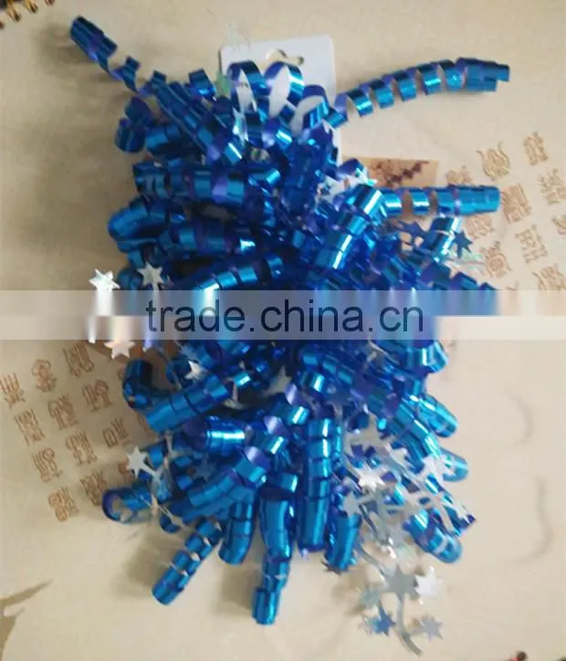 With PET star line 30inch length curly bow/wrapping curling ribbon bow for decoration