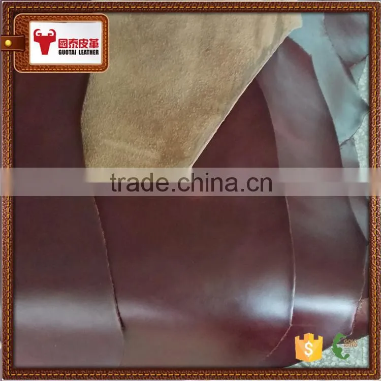 China Crazy horse distressed cow hide leather for vintage wallet, purse