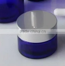 cream glass jar