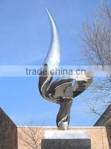 stainless steel garden forged metal mirror polished sculpture