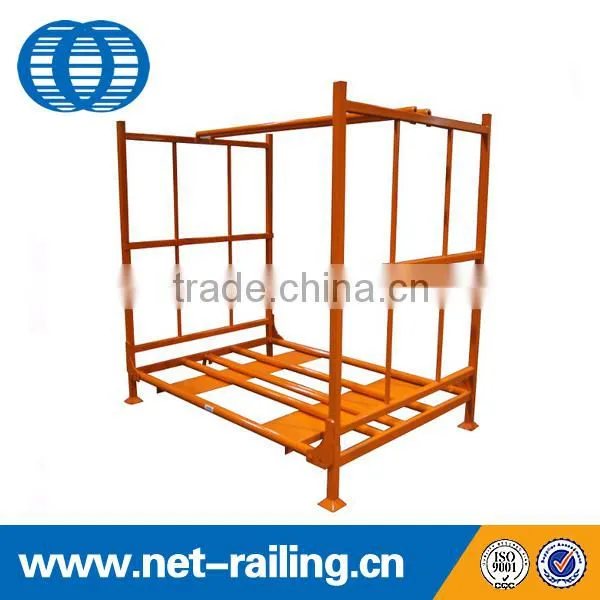 Stacking metal foldable warehouse tire rack wholesale