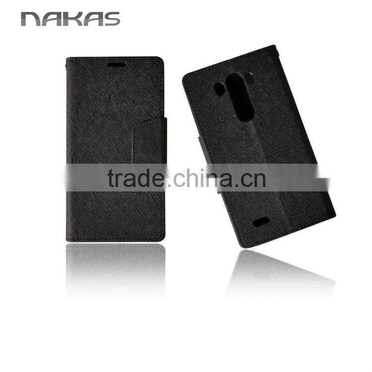 new design unique TPU+Leather cell phone cover case with card slot for LG G3