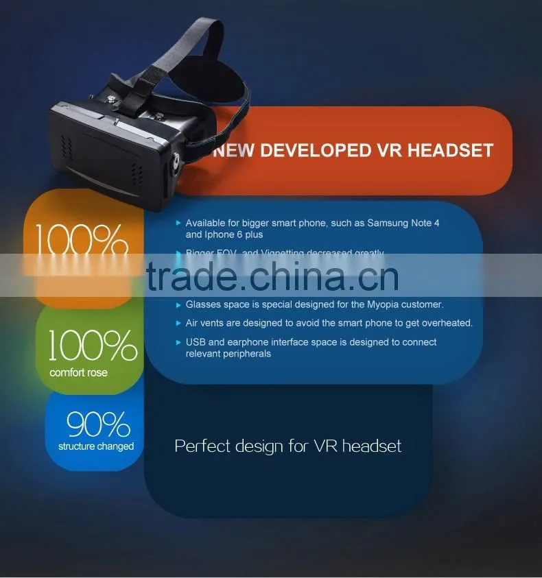 dropship New 2nd Gen VR BOX Virtual Reality 3D Glasses for sexy vedio movies
