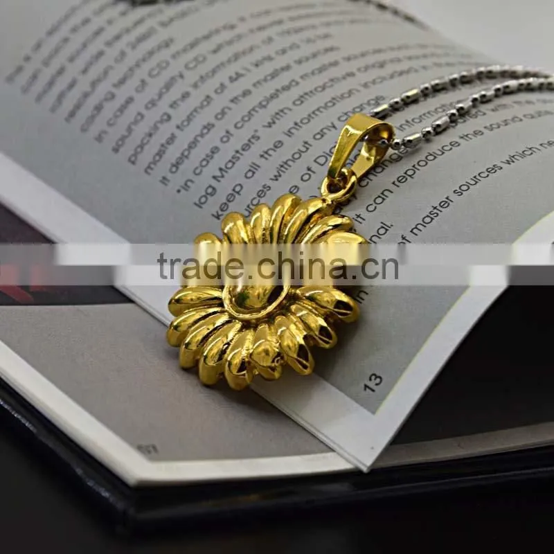 China Jewelry Wholesale Artificial Flowers Custom Pendant Gold