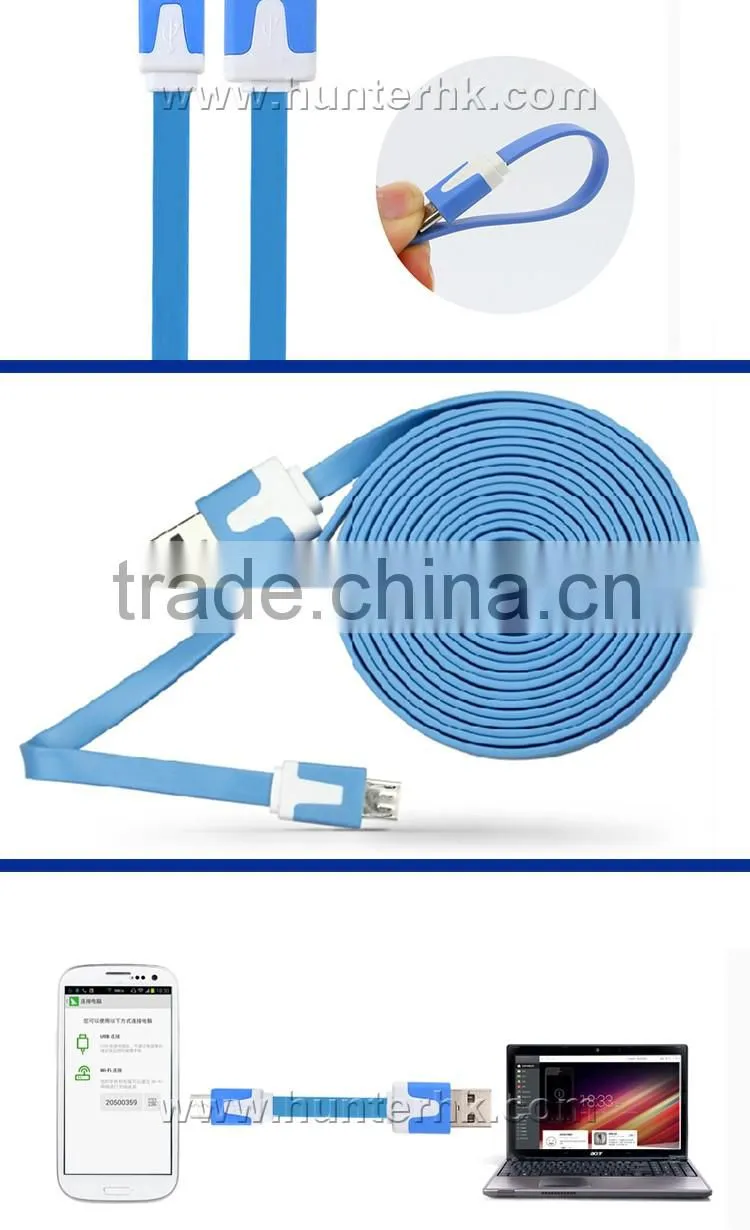 Best Selling Colorfull For Micro USB Flat Data Cable