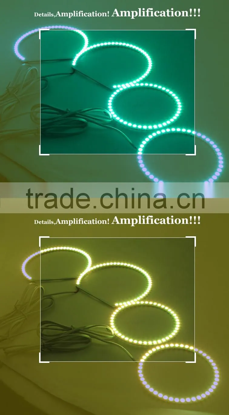 rgb changing color angel eyes headlights for ford f ocus 08