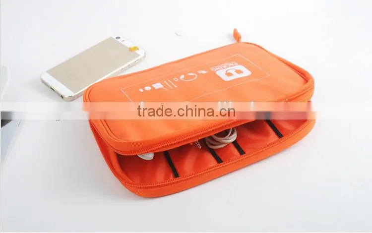 Hot selling USB flash drives case cable power storage bag travel digital organizer