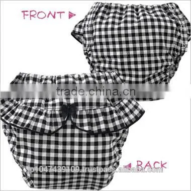 made in Japan baby diaper manufacturers wholesale product cute check pattern clothe nappies cover for girl high quality