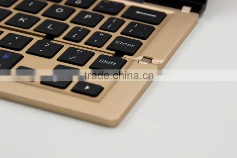 Bluefinger Aluminum alloy foldind Bluetooth keyboard for all mobile phones and tablets,applicable with IOS,Android system