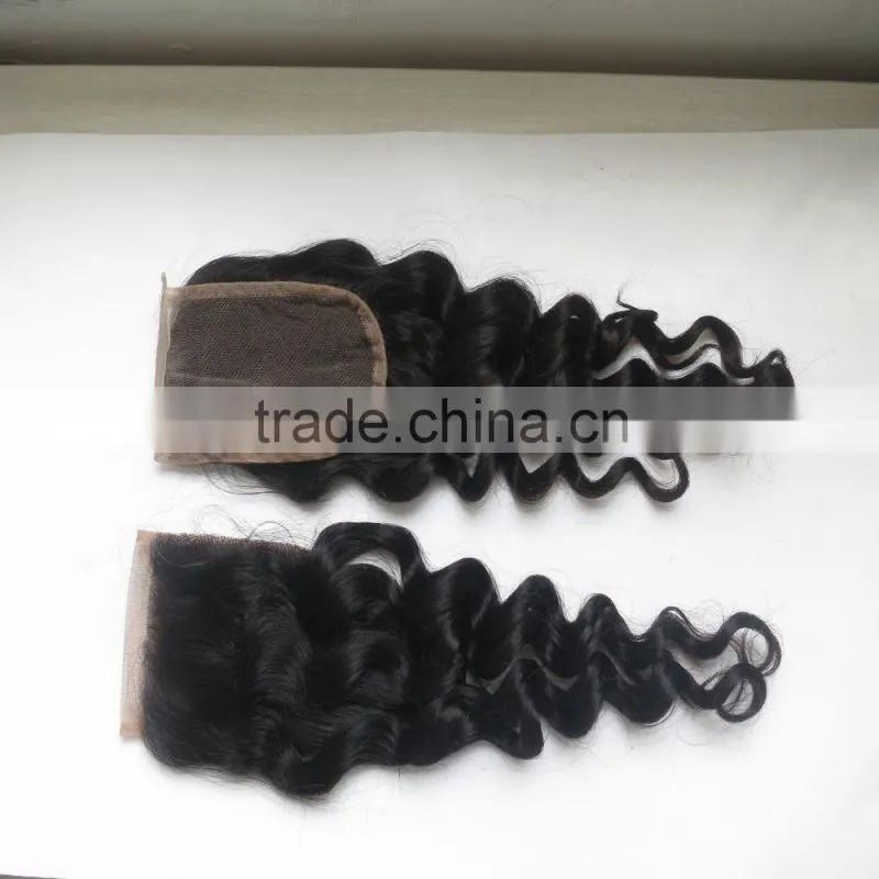 lace closure ,loose wave style, natural color 14"