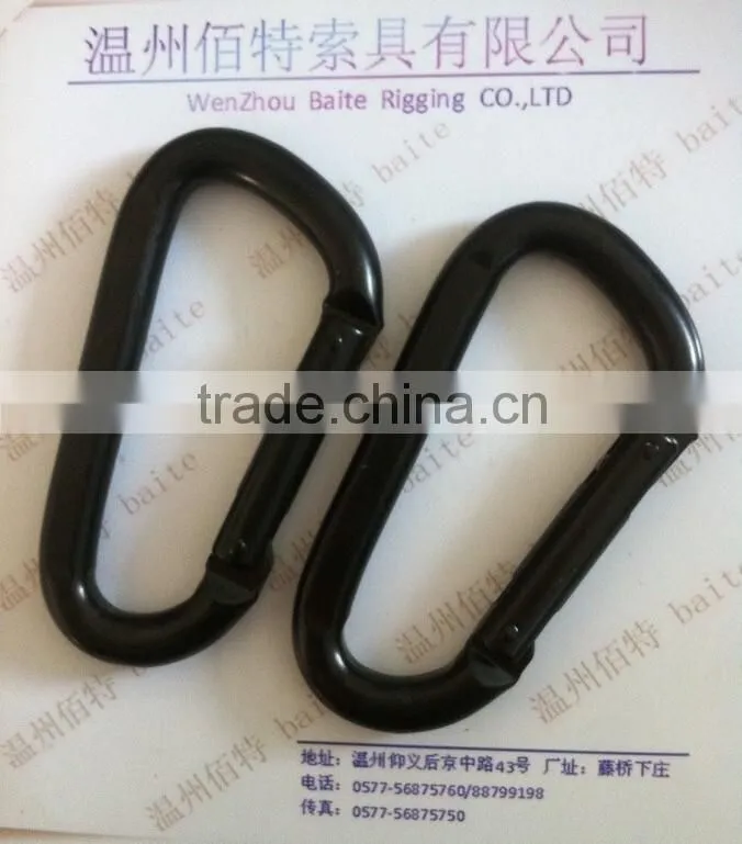 Hot Sale High Quality Black Flat Spring Snap Hook