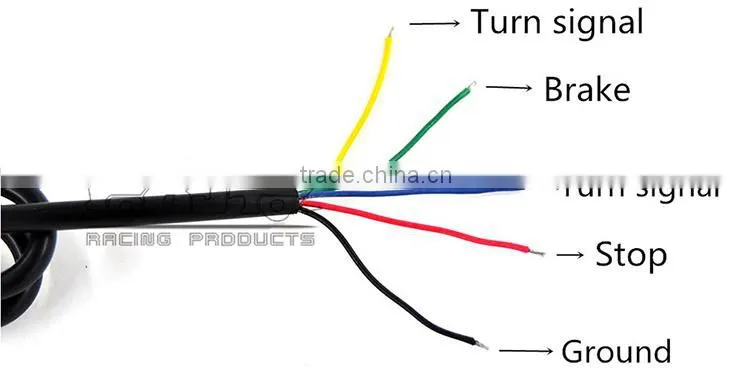 BJ-LPL-031B Universal 12 Volt Motorcycle Soft Tail Brake Stop Turn Signal Integrated 3258 LED Motorcycle Light Strip