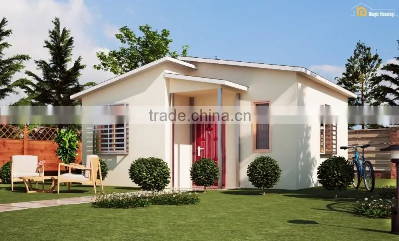 Concrete light steel long lifespan prefab house strong construction