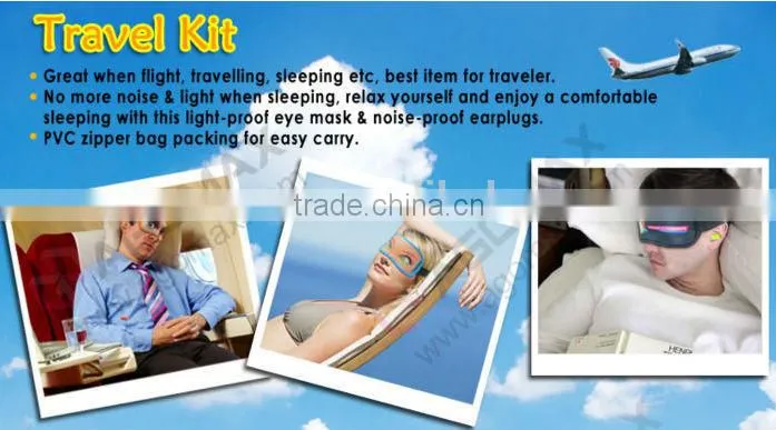 2015 Convenient to carry slipper and practical eye mask for Air travel kit