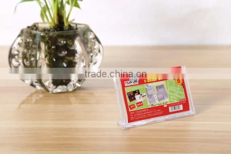 Custom T shape Plastic Centerpiece Display stand Card stand