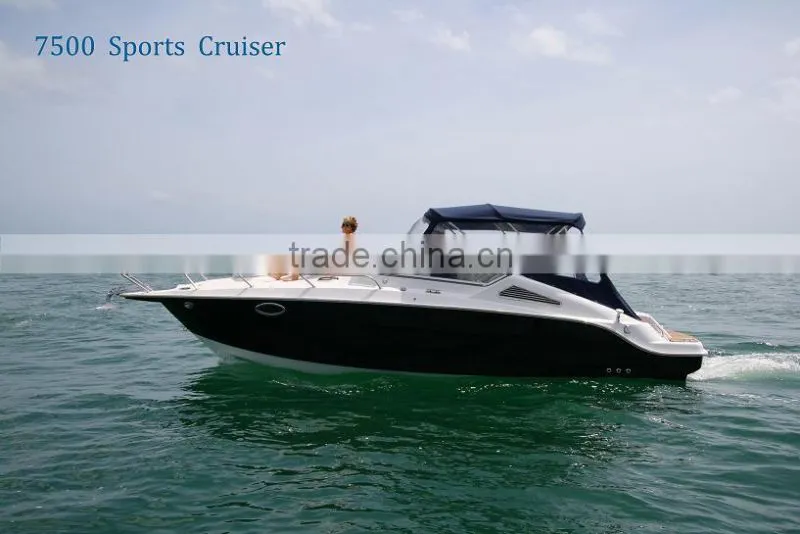 8m CE approved Fiberglass Rigid Inflatable Boat (7500 RIB)