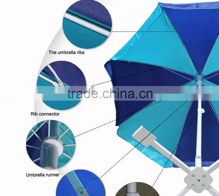 200CM*8K bule and green color modern umbrella