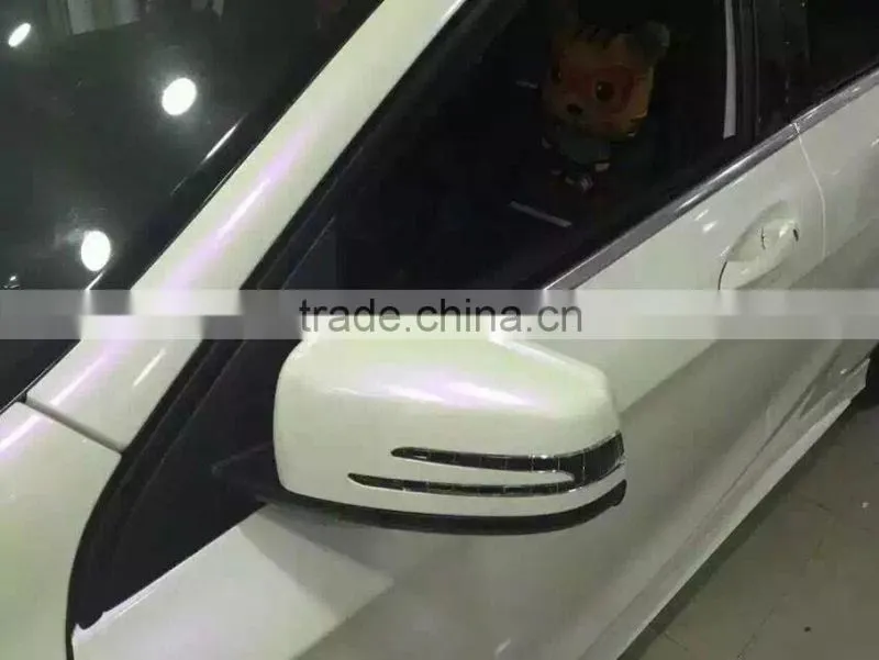 pearl white car wrap film 1.52*20m with air free bubbles , chameleon pearl white to purple car wrap film