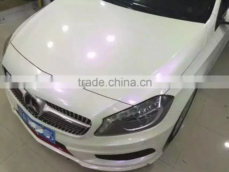 pearl white car wrap film 1.52*20m with air free bubbles , chameleon pearl white to purple car wrap film