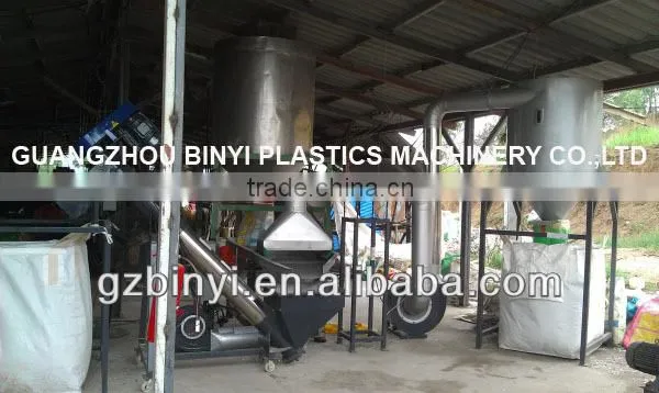 Guangzhou machinery manufacturer plastic used water bottle crushing washing drying recycling line