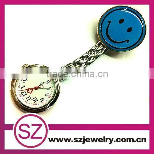 angle smile purple heart shape nurse fob watch for sale