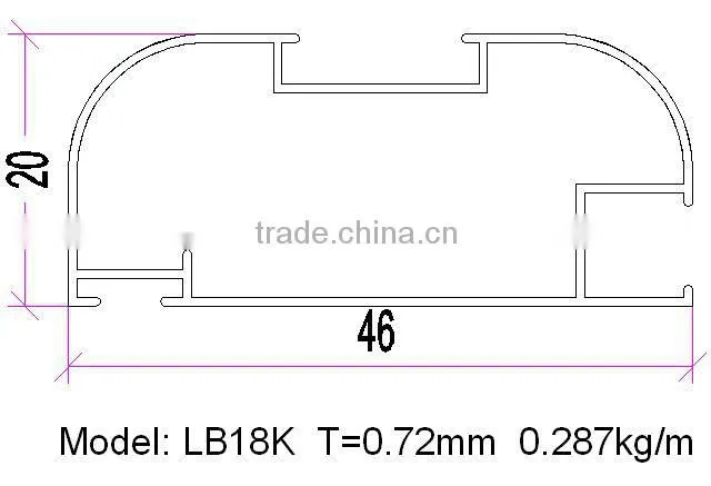 wooden grain aluminum frame for Kitchen Cabinet series aluminium profile