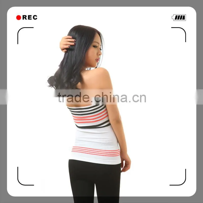 Girl's seamless wholesale tank top with stripe