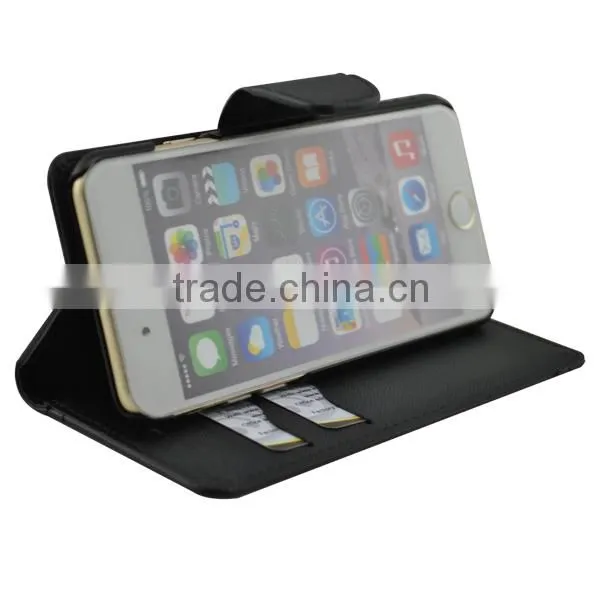Luxury smart phone wallet style new coming high qualtiy leather case for iphone6 plus
