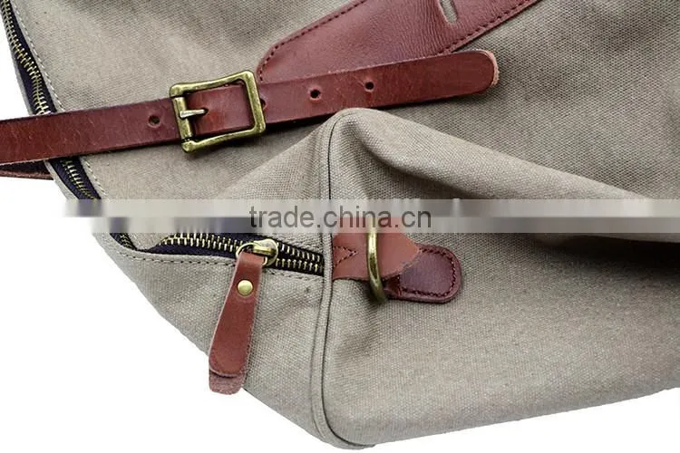 Luggage duffle bag leather vintage military canvas travel bags