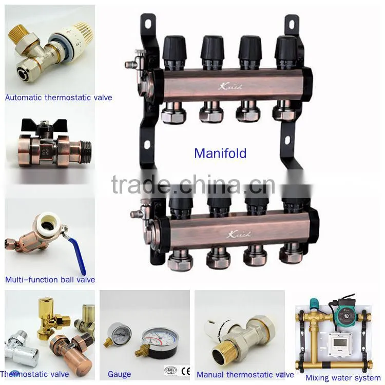 2 to 12 way water manifold with frame connection male no leaking manifold gauge by manual or automatic power