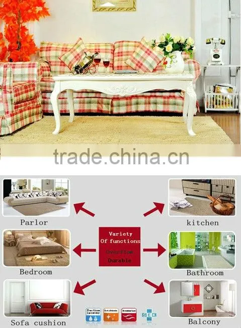 polyester bathroom mat with anti-slip base