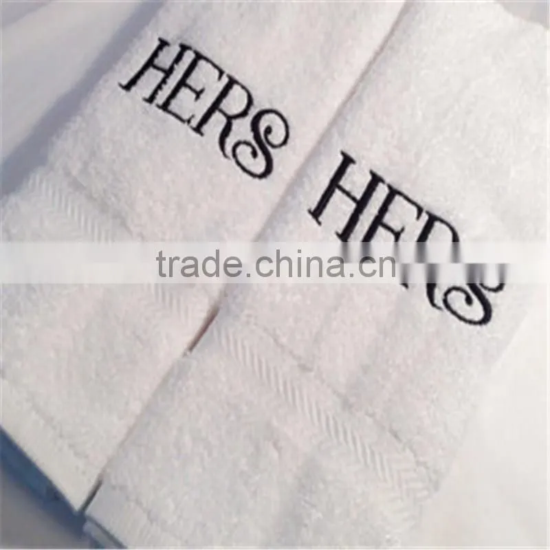 hers and hers towels wholesale his and hers towel 100% cotton Gift Set
