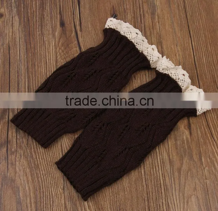 Europe and America Style Lovely Leaves Boot Socks Hollow Diamond Lace Boots Socks