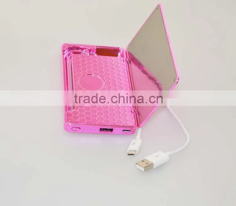 4000mAh Built-in Cable Smart Mirror Power Banks for Lenovo K3 Note Shenzhen