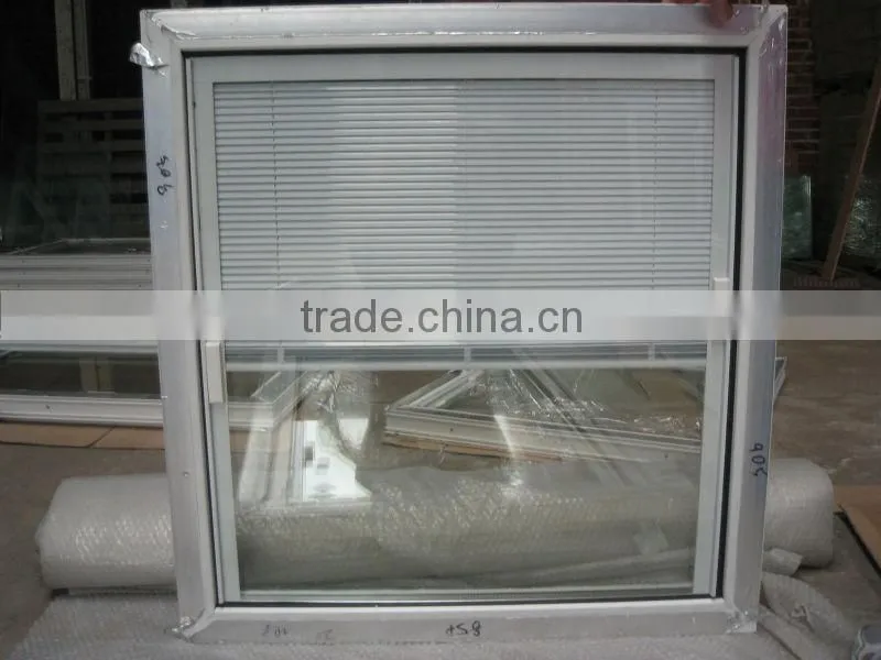 American style pvc windows with built in blind, pvc casement windows