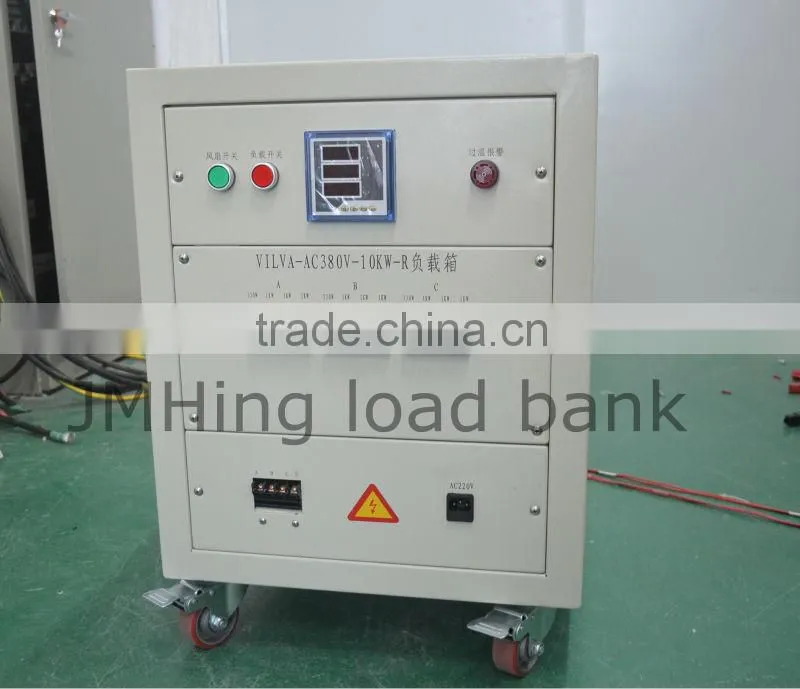 10kW 380VAC three phase portable resistive dummy load bank for generator testing