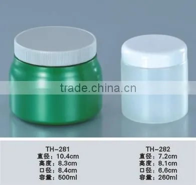 China Manufacture Empty Luxury Eco Friendly Printing Cosmetic PE 500ml cream jar