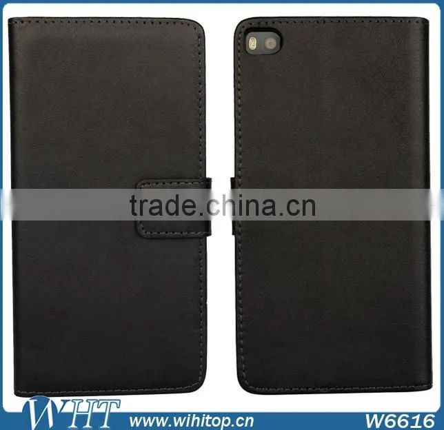 Leather Card Slot Flip Cover with Stand for Huawei Ascend P8 Case