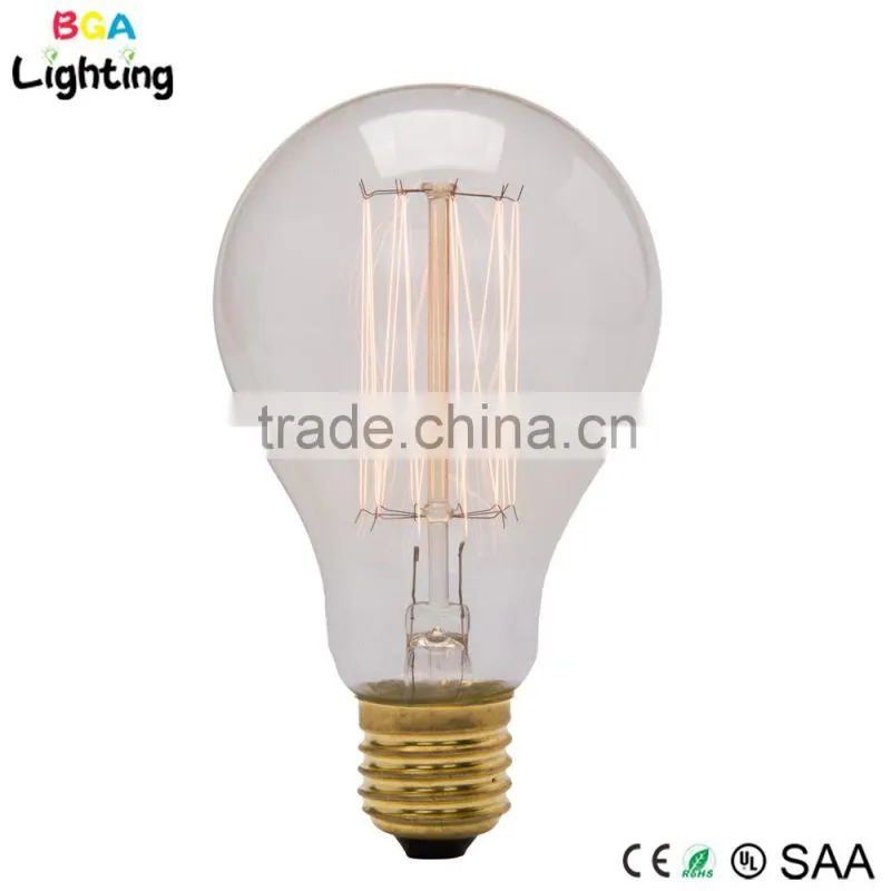 A23 vintage edison light bulb 40W