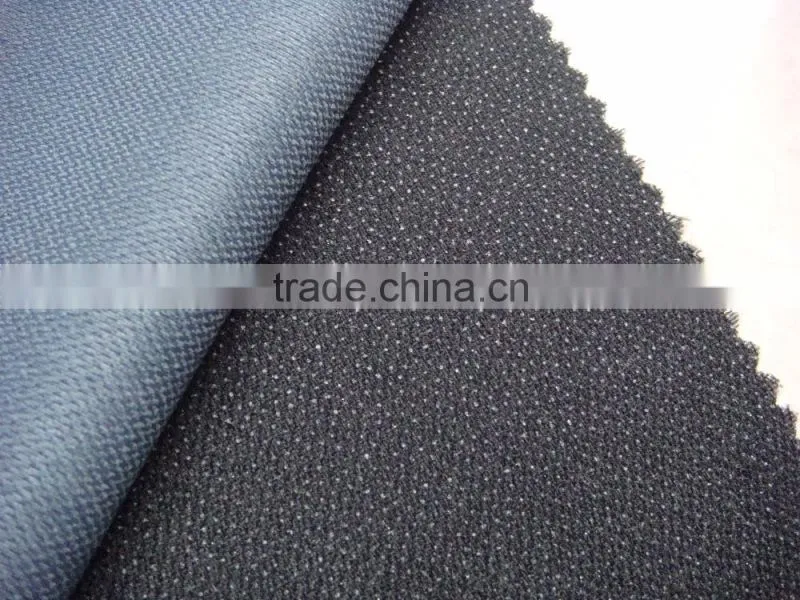 75D twill fabric woven fusing interlining Y7500 for men's suit uniform