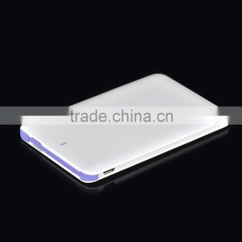 (High Performance) Credit Card Sized Power Bank Wallet Power Bank 2500mah Portable power bank
